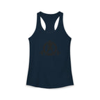 I Workout To Burn Off The Crazy - Women's Ideal Racerback Tank - Black Font - Print on Front & Back