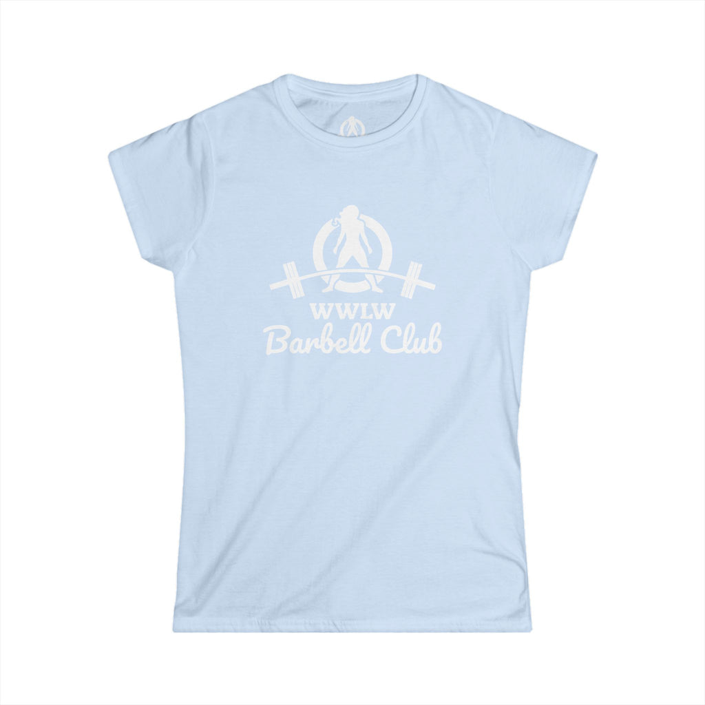 WWLW Barbell Club - Women's Softstyle Tee - White Logo