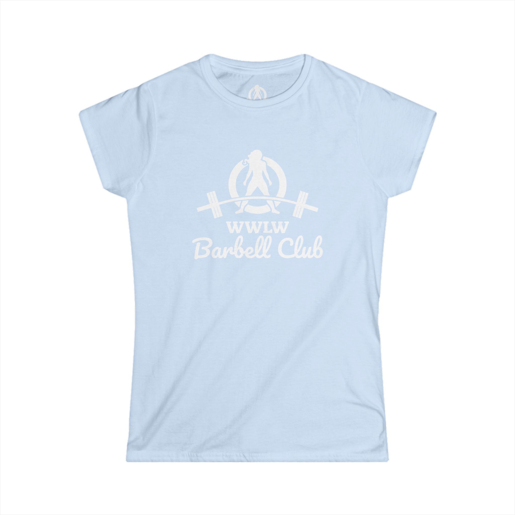 WWLW Barbell Club - Women's Softstyle Tee - White Logo