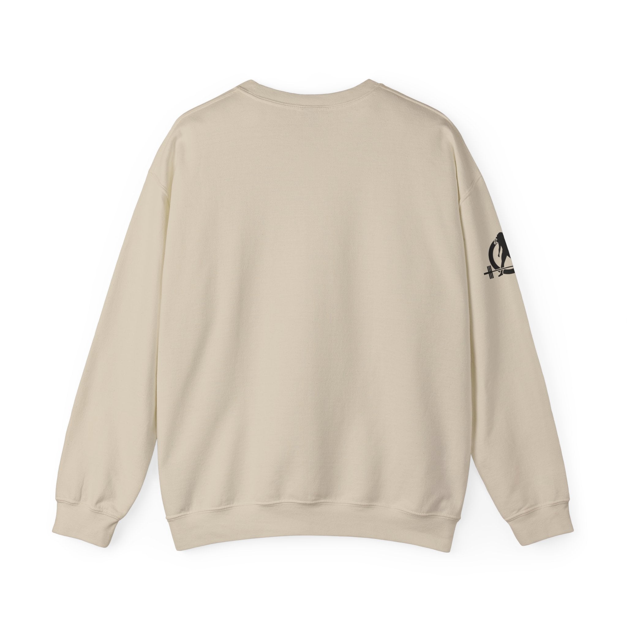 Iron Sharpens Iron - Unisex Heavy Blend™ Crewneck Sweatshirt - Front Black Logo - Plain Back