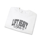 Lift Heavy Shit - Unisex Heavy Blend™ Crewneck Sweatshirt - Black Logo on Front