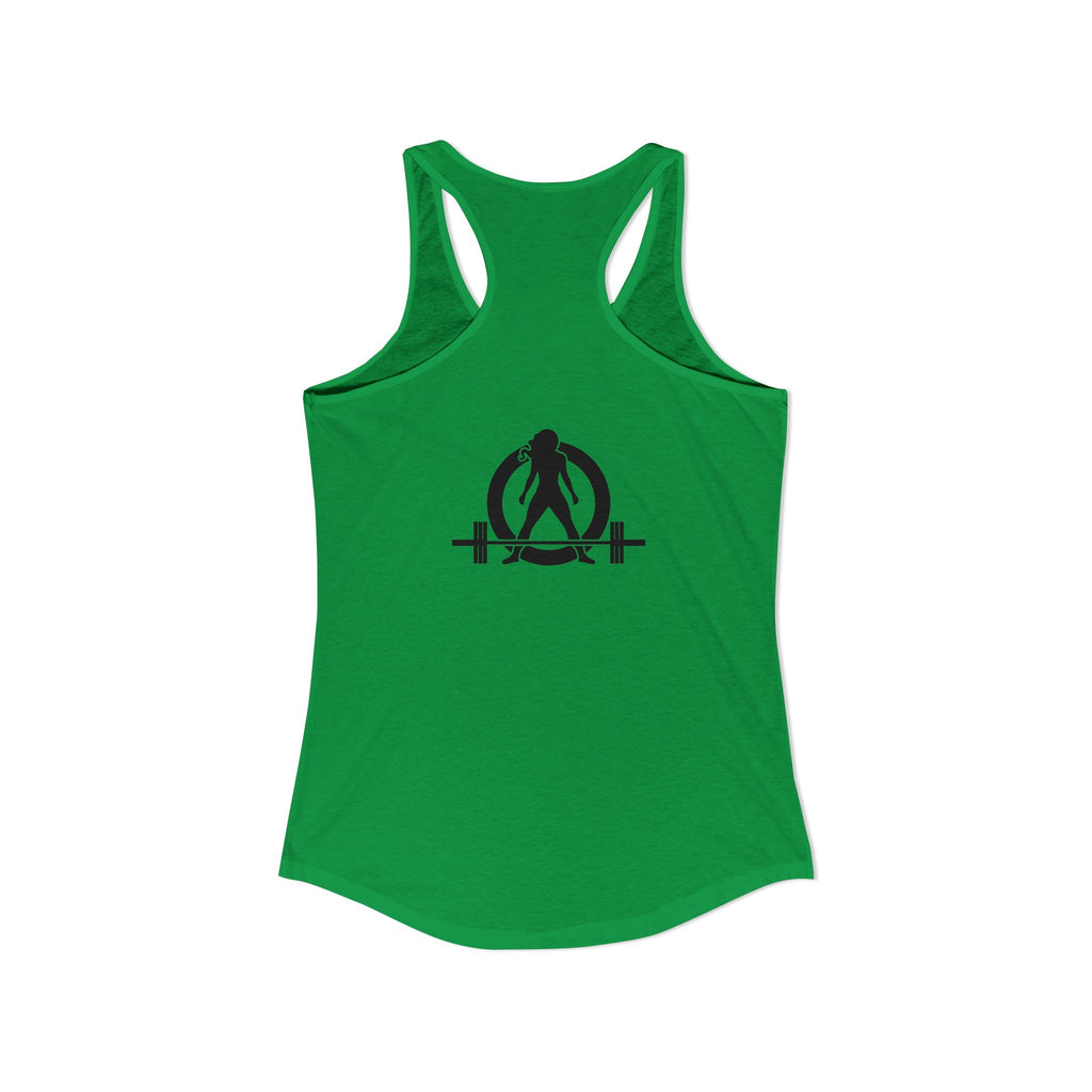 Everything Hurts & I'm Hungry - Women's Ideal Racerback Tank - Black Print Front & Back