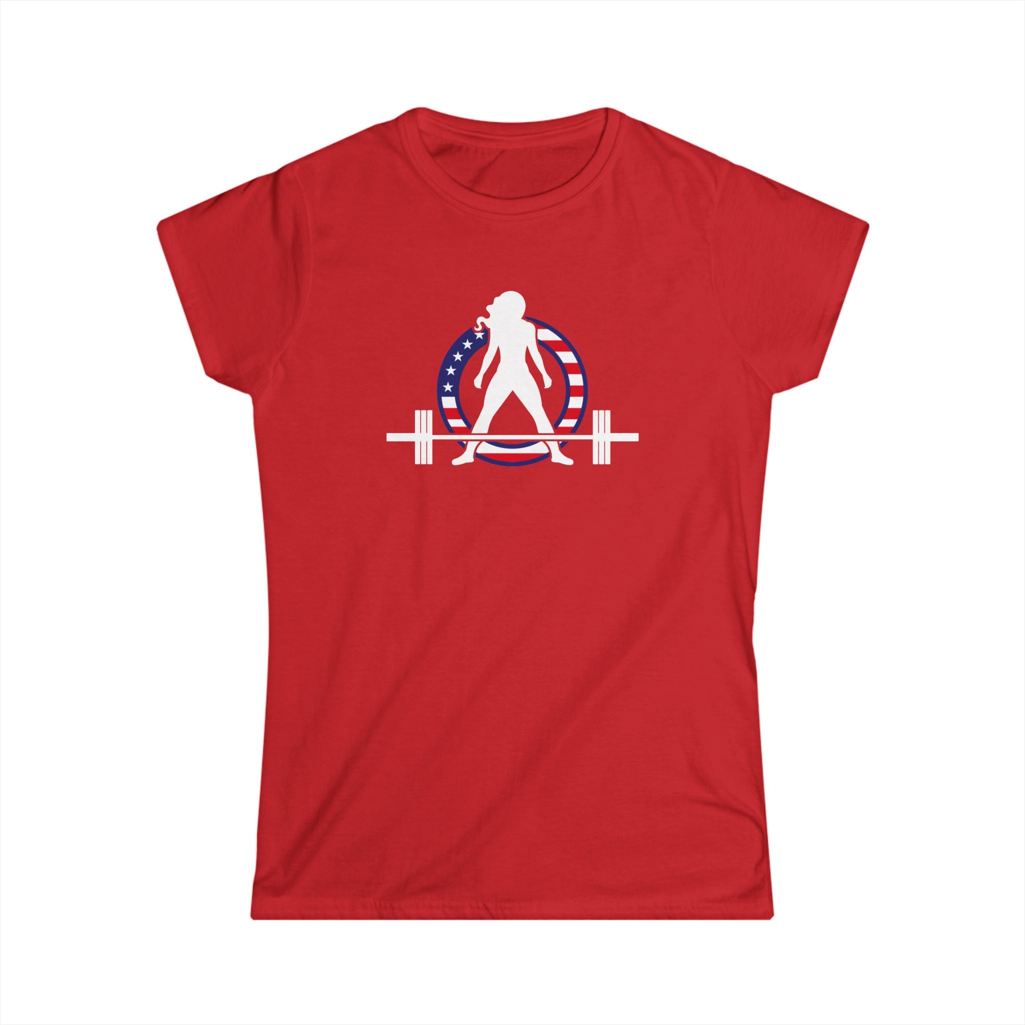 Women's Softstyle Tee -  WWLW USA Logo - Color Dark Logo Front & Plain Back