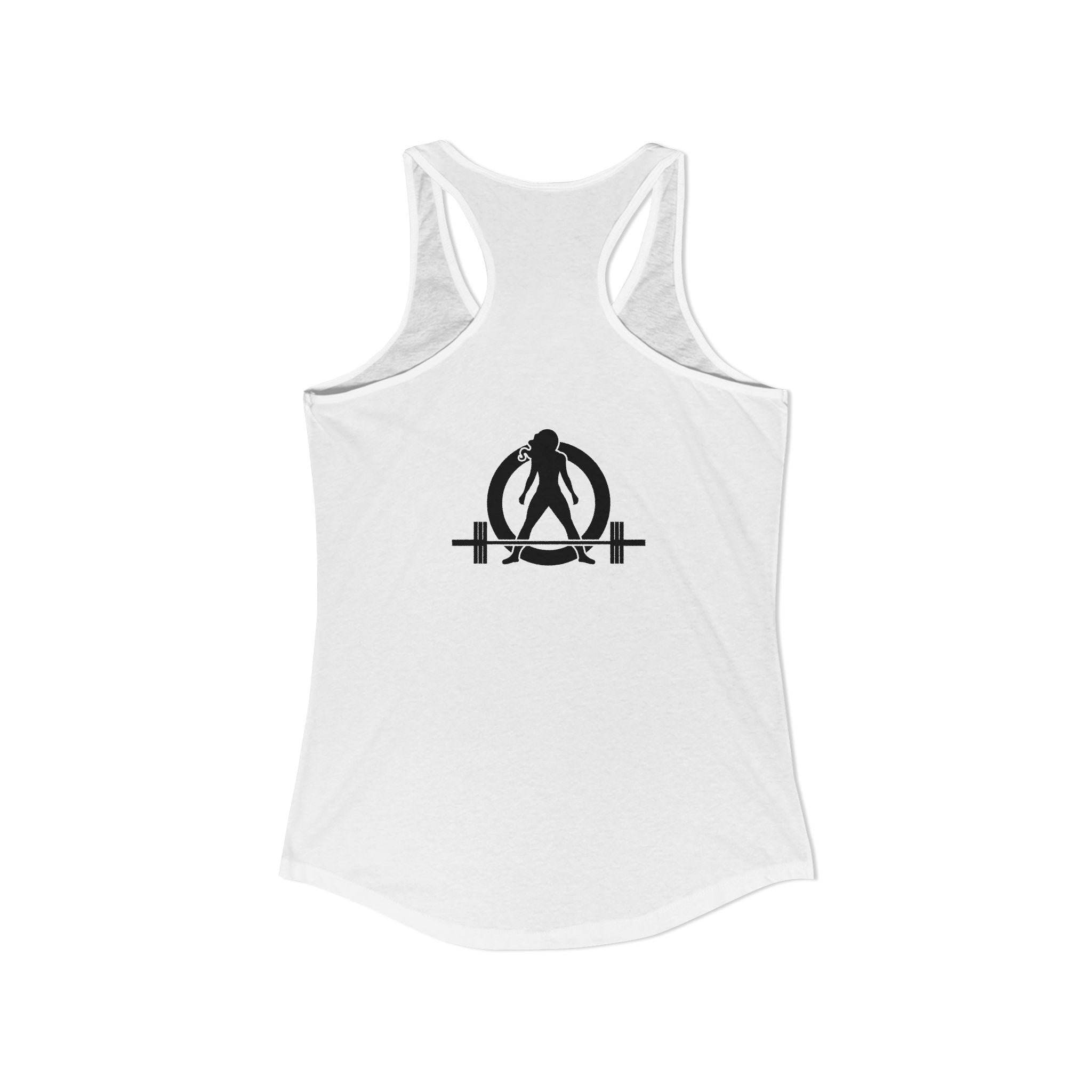 Everything Hurts & I'm Hungry - Women's Ideal Racerback Tank - Black Print Front & Back