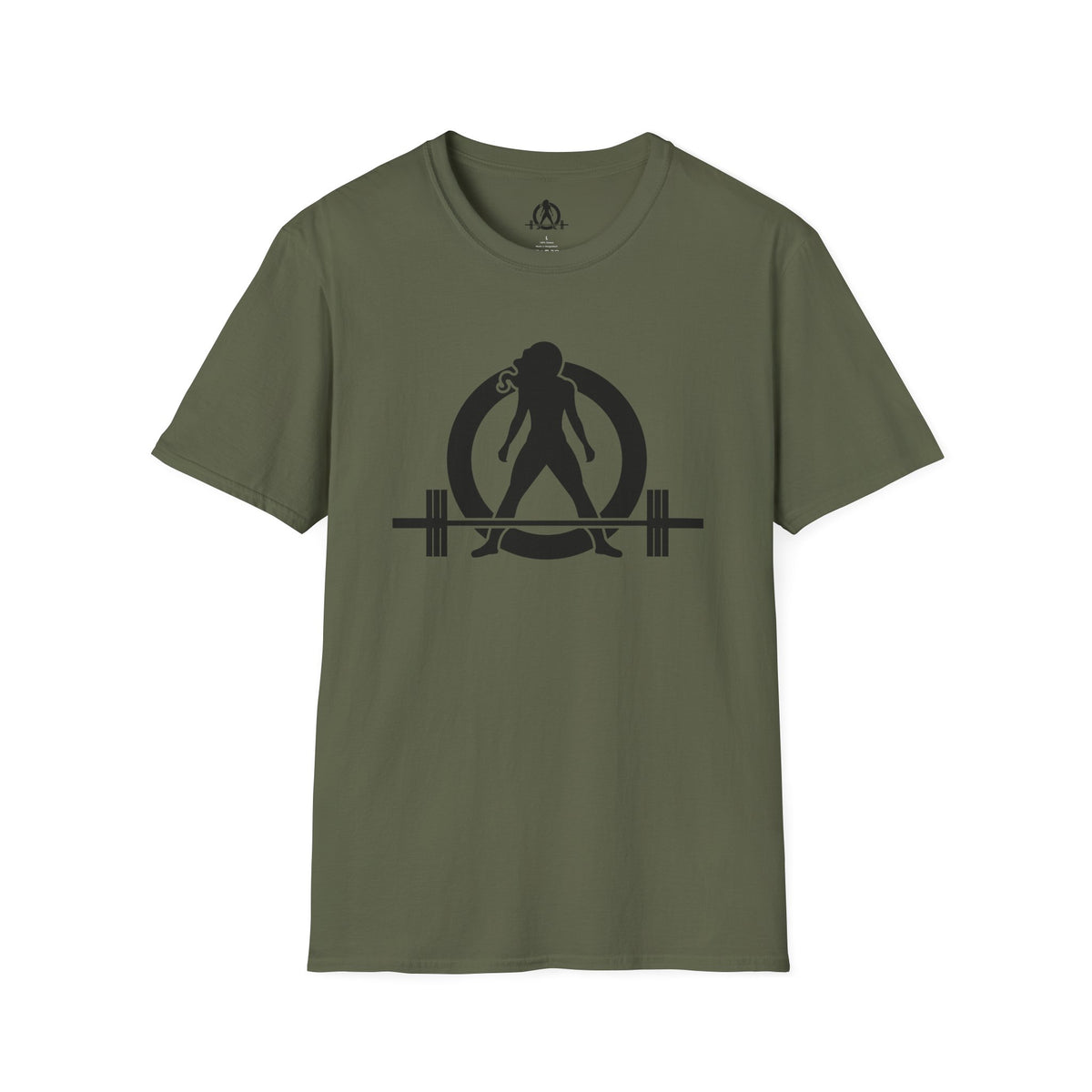 Grandma Lifts -  Unisex Softstyle T-Shirt — Front & Back Black Logo