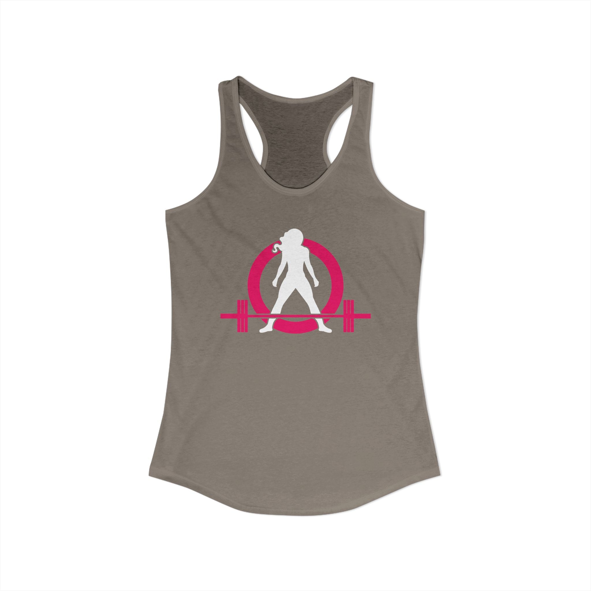 WWLW Classic Logo Racer Back Tank Top (BEST SELLER) - Women's Ideal Racerback Tank - Classic Light Logo - Plain Back