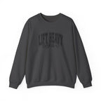 Lift Heavy Shit - Unisex Heavy Blend™ Crewneck Sweatshirt - Black Logo on Front