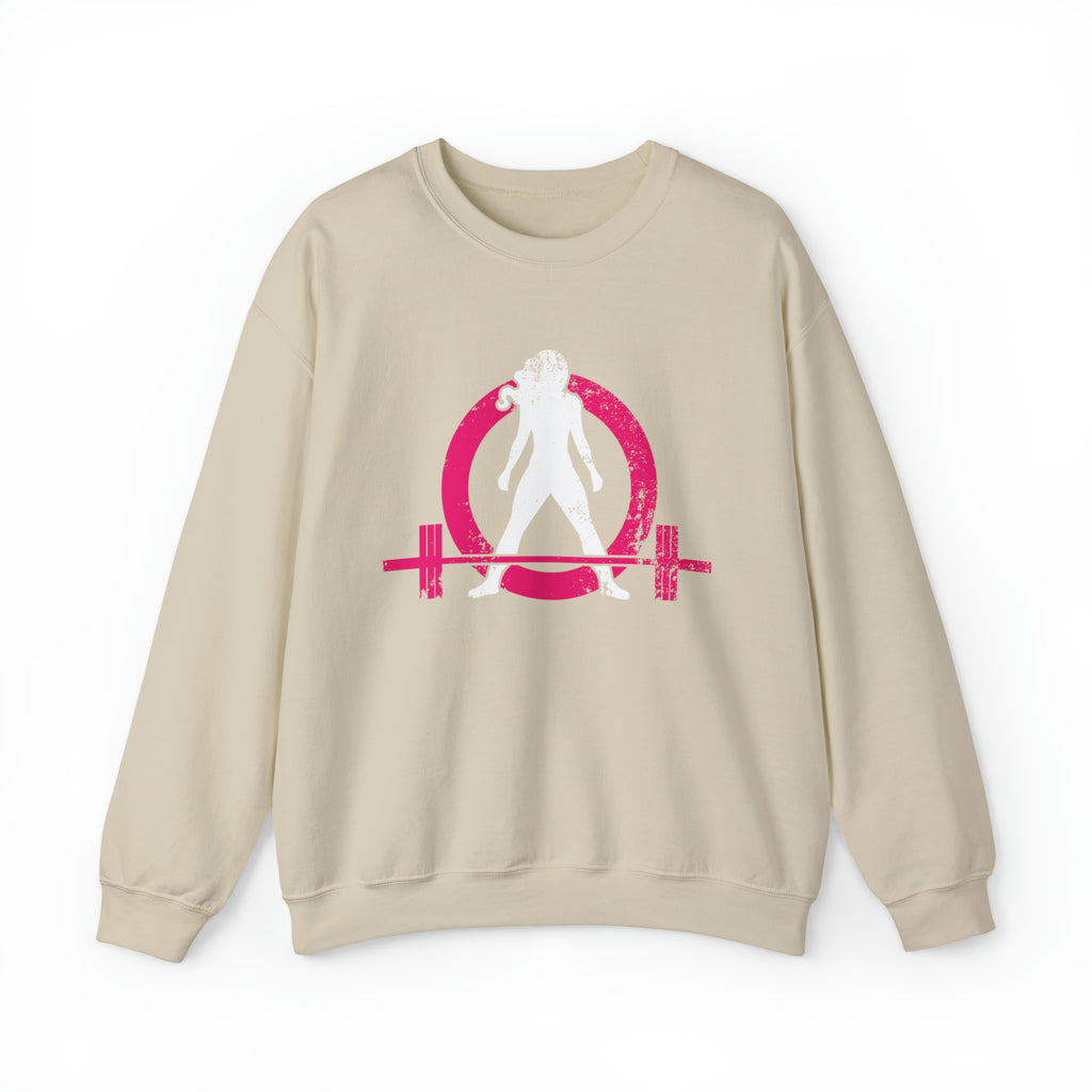 Distressed Logo - Unisex Heavy Blend™ Crewneck Sweatshirt - Inverted Color Logo