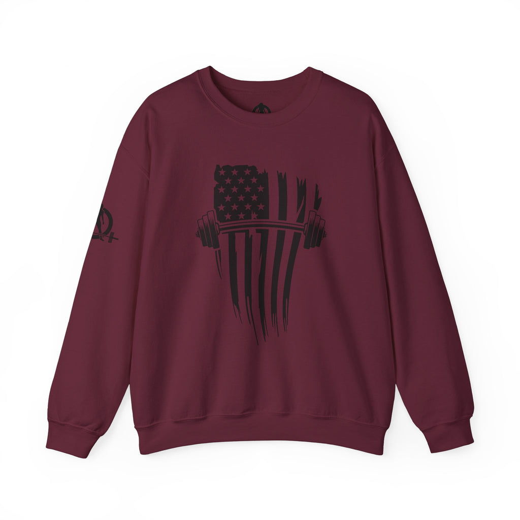 USA Barbell - Unisex Heavy Blend™ Crewneck Sweatshirt - Black Logo