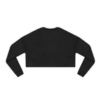 Women's Cropped Sweatshirt - Distressed White Logo