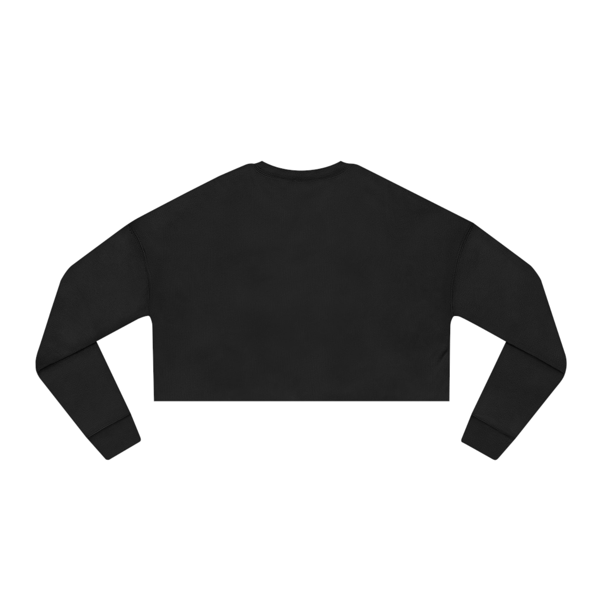 Women's Cropped Sweatshirt - Distressed White Logo