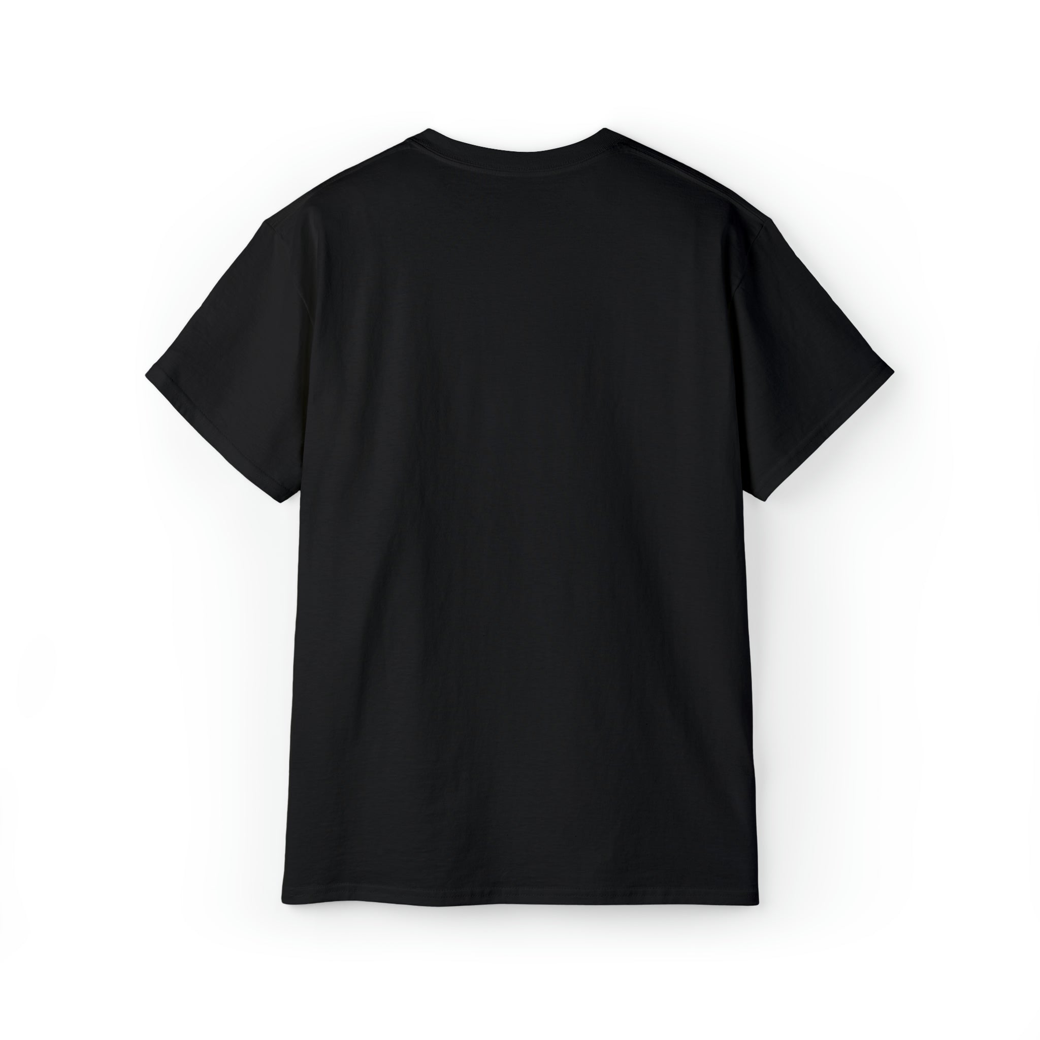 Unisex Ultra Cotton Tee - Distressed White Logo - Plain Back