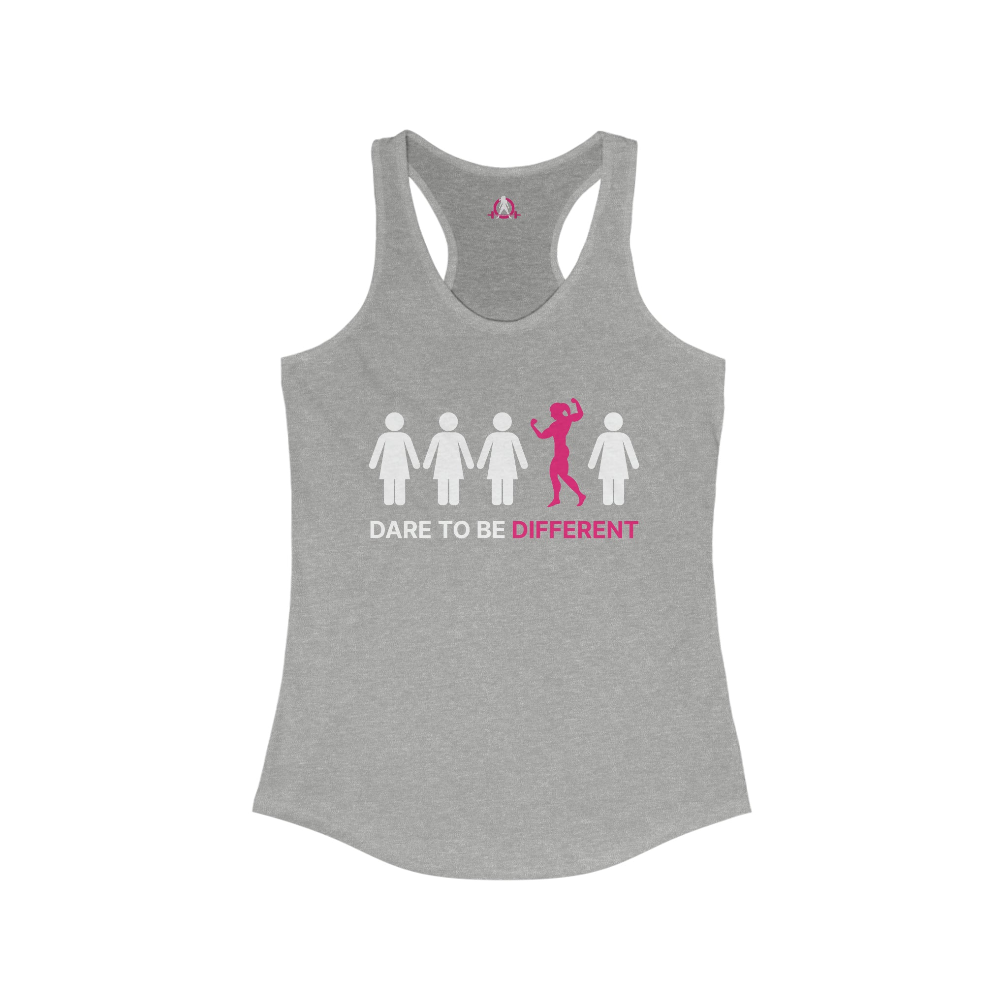 Dare To Be Different - Flex - Women's Ideal Racerback Tank - Front Logo - Plain Back