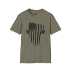 USA Barbell  - Unisex Softstyle T-Shirt - Black Logo - Plain Back