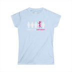 Dare To Be Different - Flex - Women's Softstyle Tee - Logo on Front - Plain Back