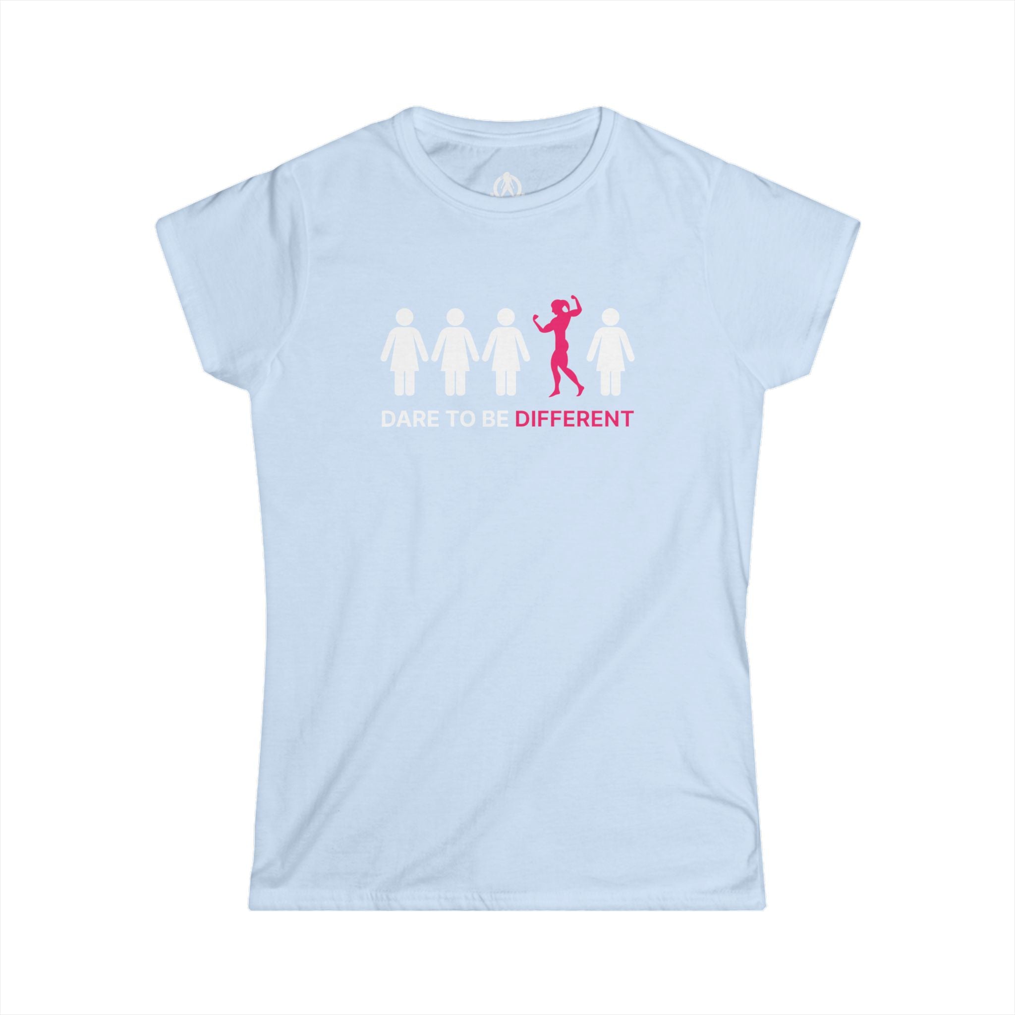 Dare To Be Different - Flex - Women's Softstyle Tee - Logo on Front - Plain Back
