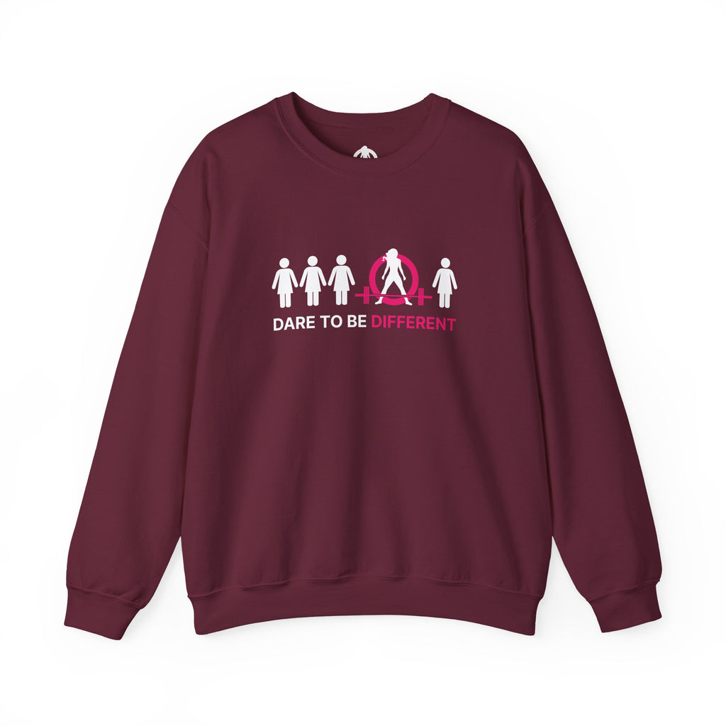 Dare To Be Different - Deadlift - Unisex Heavy Blend™ Crewneck Sweatshirt - Front Logo Plain Back
