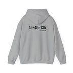 45 + 45 = 135 - Unisex Heavy Blend Hooded Sweatshirt  - Black Logo