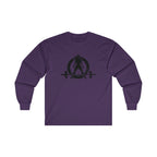 Distressed - Ultra Cotton Long Sleeve Tee - Black Logo
