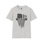 USA Barbell  - Unisex Softstyle T-Shirt - Black Logo - Plain Back
