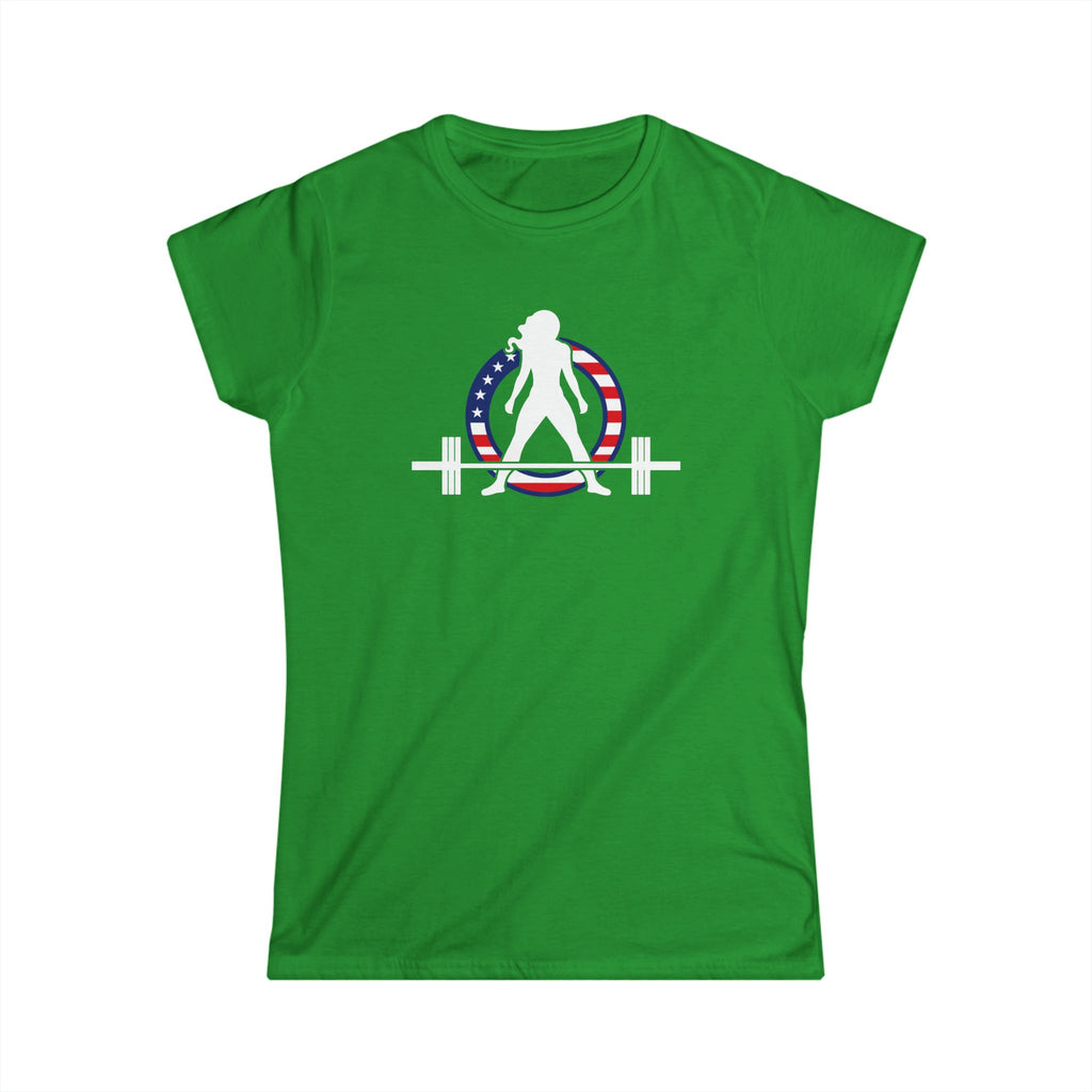 Women's Softstyle Tee -  WWLW USA Logo - Color Dark Logo Front & Plain Back