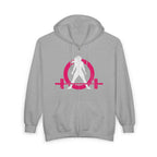 Distressed Logo – Unisex Heavy Blend™ Full Zip Hooded Sweatshirt – Color Inverted Logo