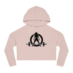 Women’s Cropped Hooded Sweatshirt - Black Classic Logo