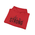 She is Strong - Unisex Heavy Blend Hooded Sweatshirt - Dark Logo