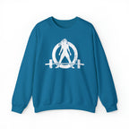 Unisex Heavy Blend™ Crewneck Sweatshirt - Distressed Logo - Plain Back