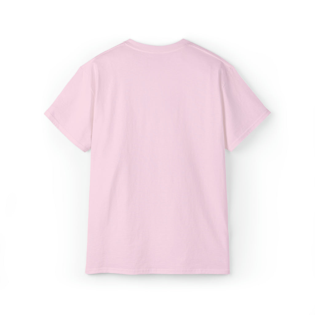 Lift Like A Girl - Unisex Ultra Cotton Tee - Front Black Logo - Plain Back