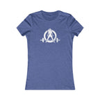 Distressed - Women's Favorite Tee - White Distressed Logo Front - Plain Back