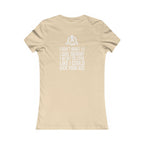 I DON’T WANT TO LOOK SKINNY I WANT TO LOOK LIKE I CAN KICK YOUR ASS - White WWLW Distressed Logo - Women's Favorite Tee
