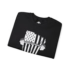 USA Barbell - Unisex Heavy Blend™ Crewneck Sweatshirt - White Logo