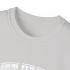 Lift Heavy Shit - Unisex Ultra Cotton Tee - Front White Logo - Plain Back
