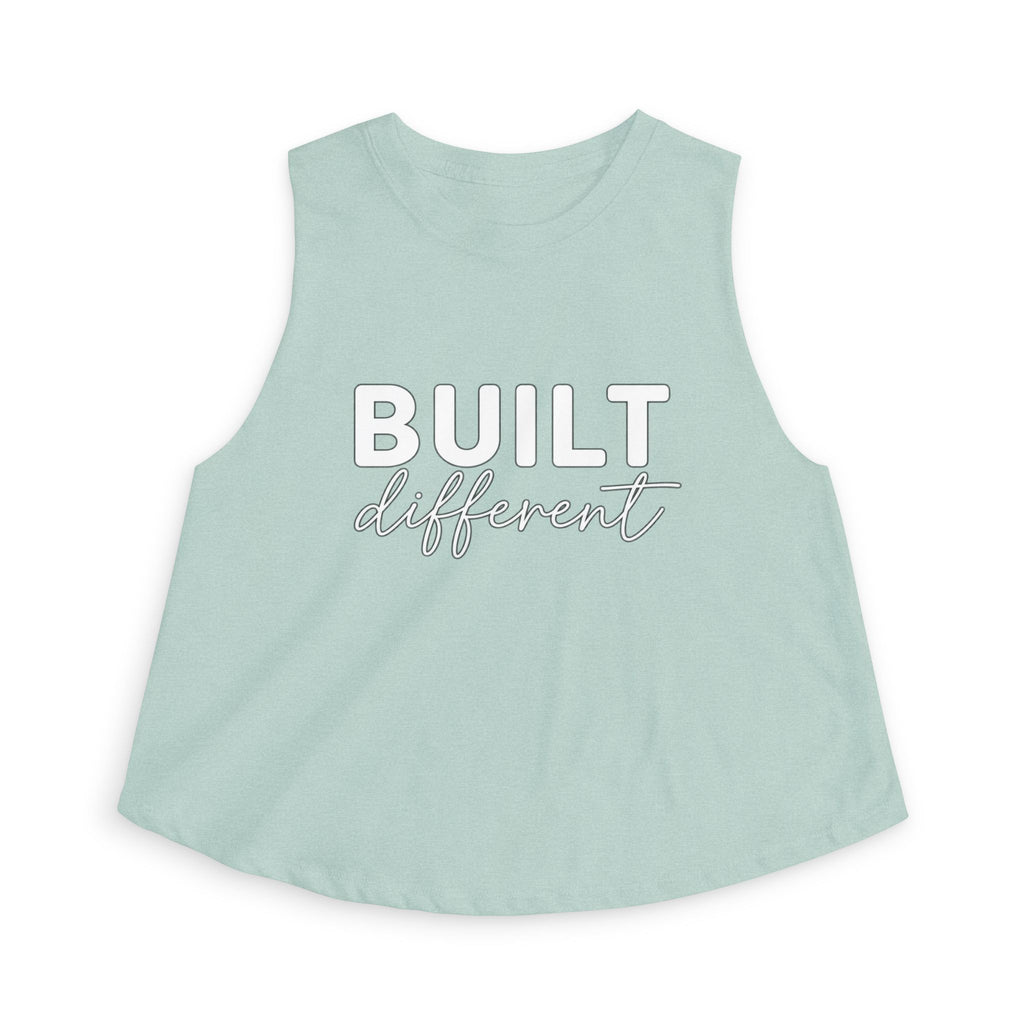 Built Different - Women's Crop Top - White Logo