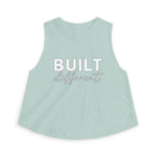 Built Different - Women's Crop Top - White Logo