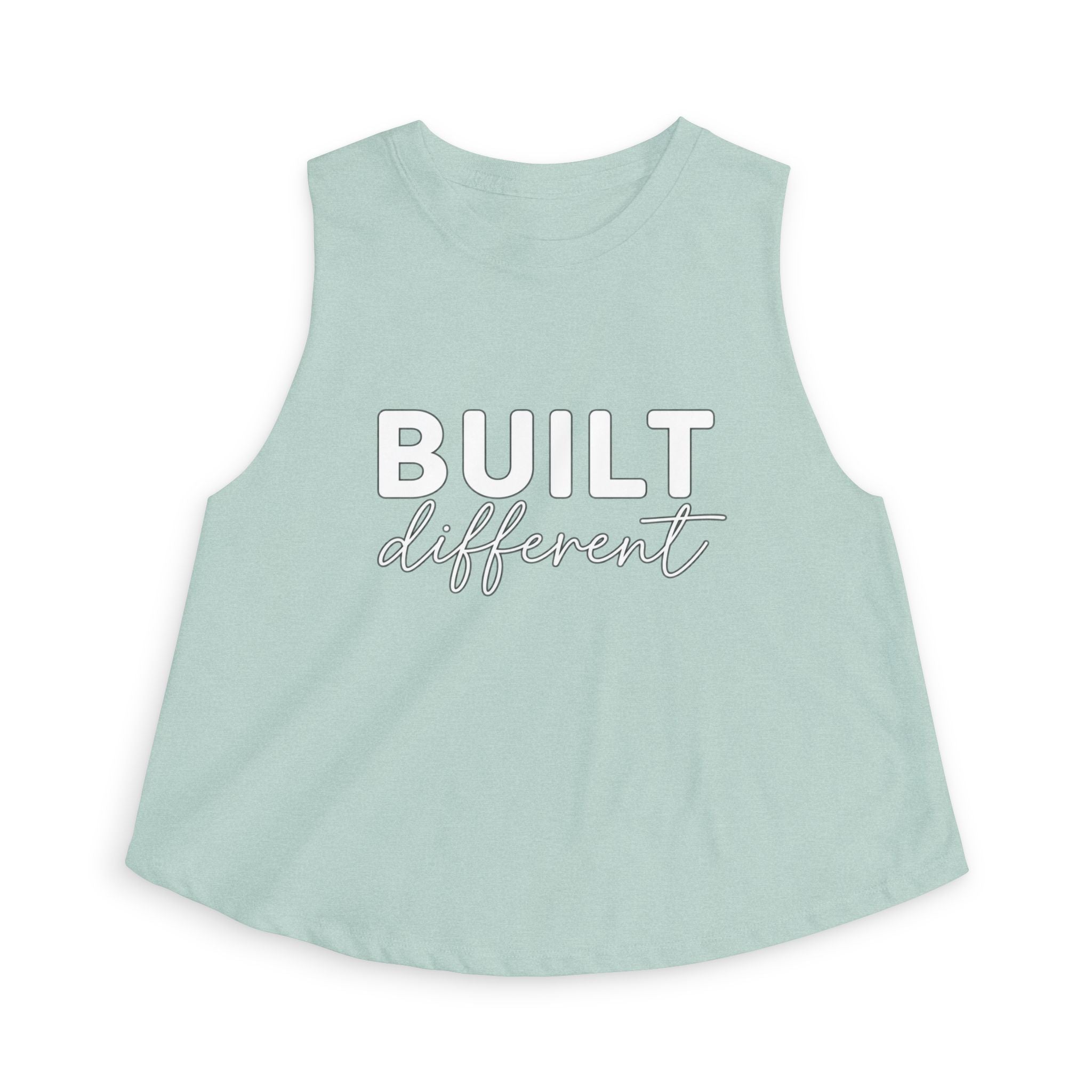 Built Different - Women's Crop Top - White Logo