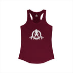 I Could Deadlift You - Women's Ideal Racerback Tank - White Logo - Front & Back Print