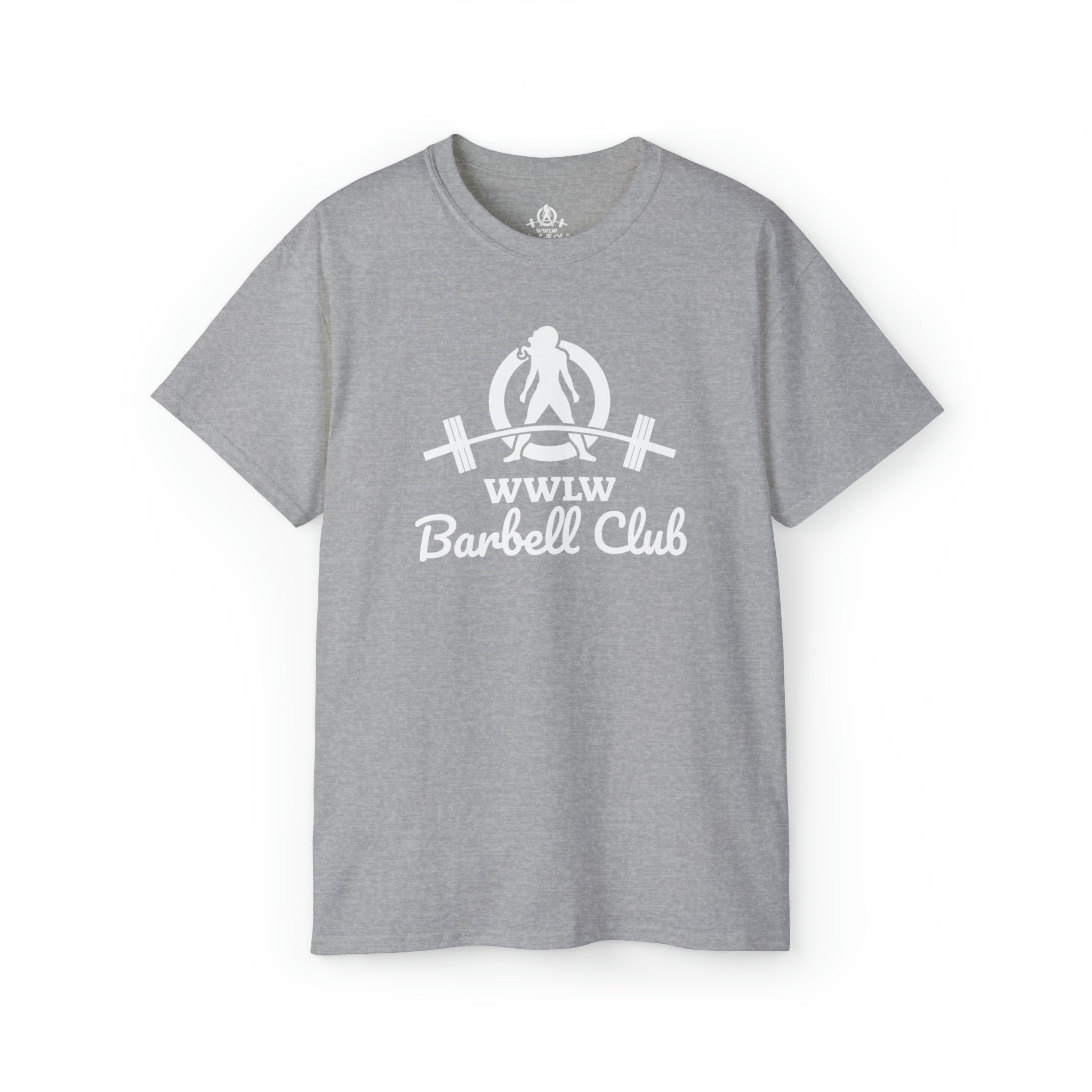 Barbell Club White Classic Logo - Unisex Ultra Cotton Tee