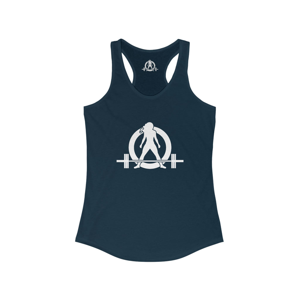 Strong Not Skinny - Women's Ideal Racerback Tank - Logo On Front & Back