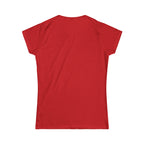 Lift Weights & Hang With My Dog - Women's Softstyle Tee - Distressed Color Logo - Plain Back