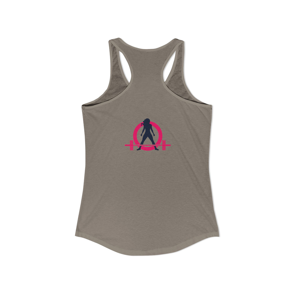 Strong Not Skinny - Color Distressed Logo - Women's Ideal Racerback Tank