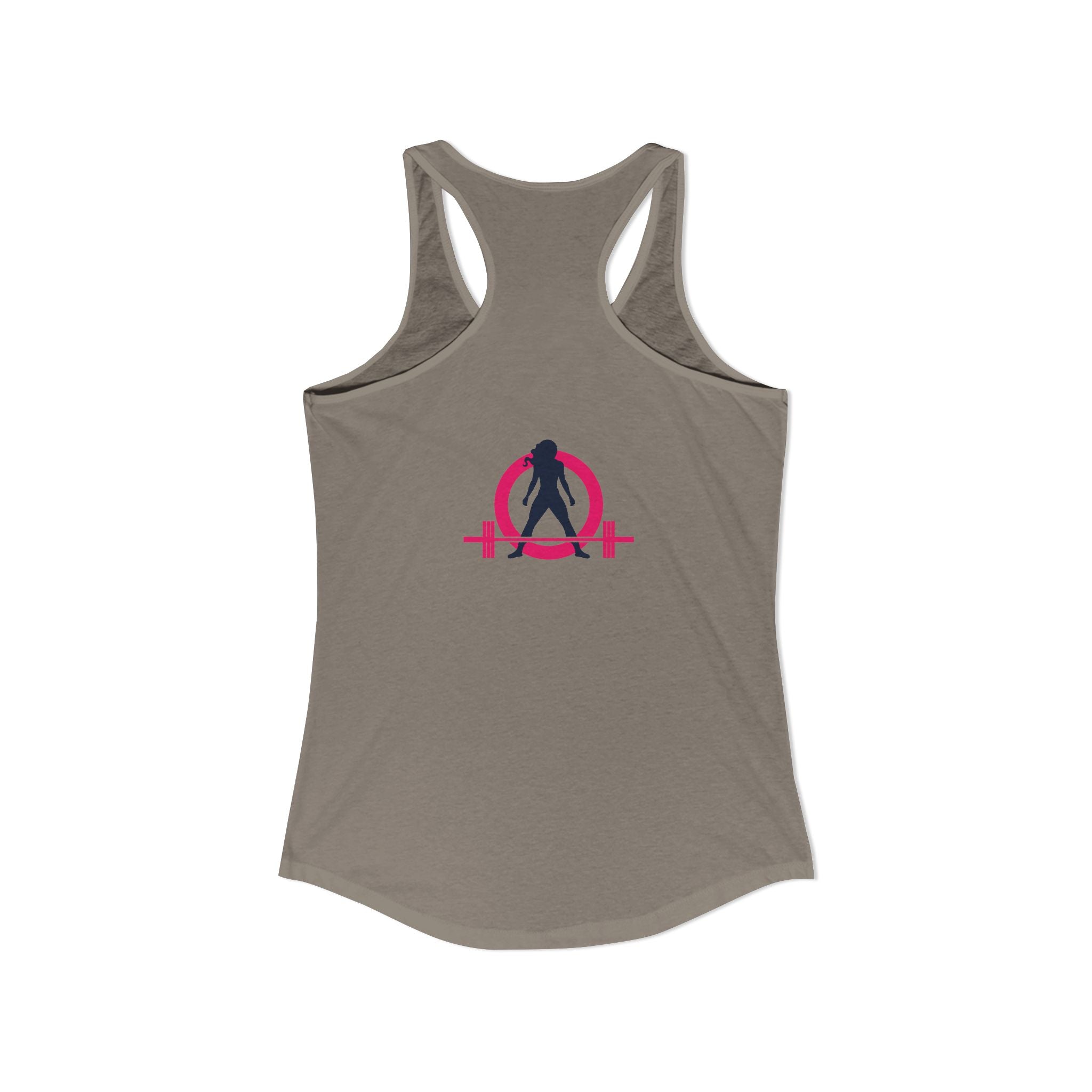 Strong Not Skinny - Color Distressed Logo - Women's Ideal Racerback Tank
