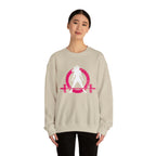 Distressed Logo - Unisex Heavy Blend™ Crewneck Sweatshirt - Inverted Color Logo