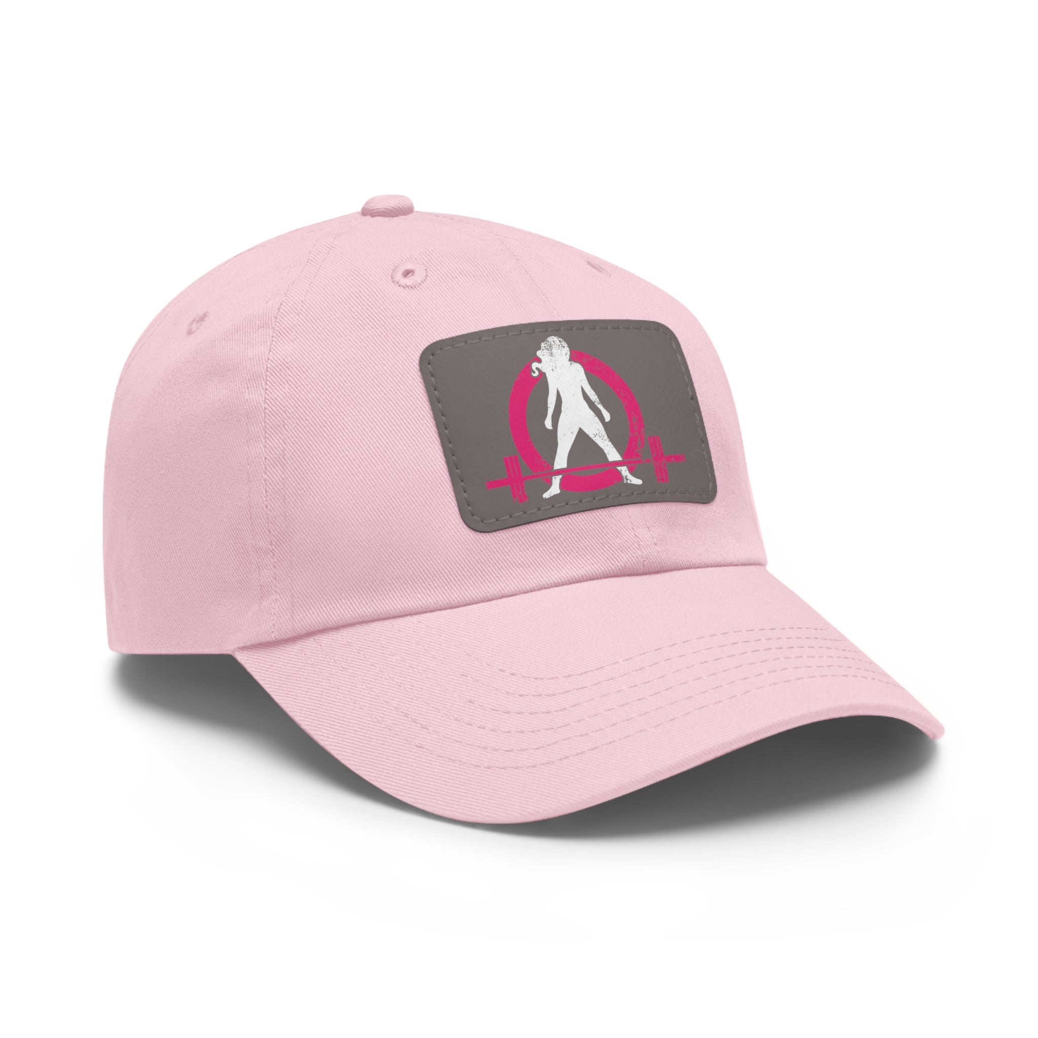 Distressed - Dad Hat with Leather Patch (Rectangle) - Color Font