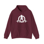 Lift Heavy Run Fast - Unisex Heavy Blend Hooded Sweatshirt - Front White & Back Logo
