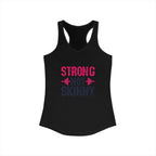 Strong Not Skinny – Women’s Racerback Tank | Distressed Color Logo