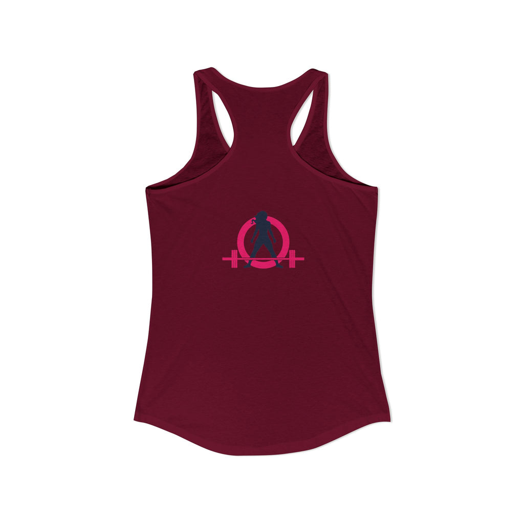 Strong Not Skinny - Color Distressed Logo - Women's Ideal Racerback Tank