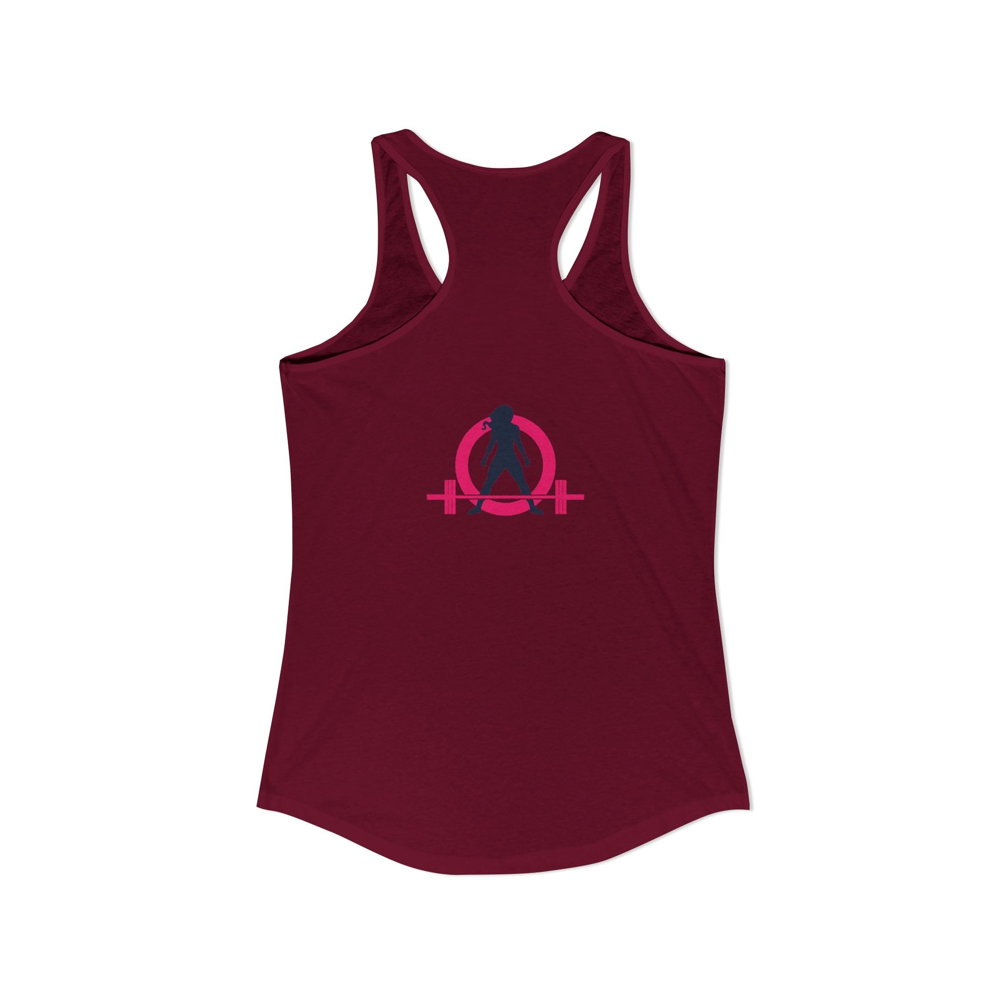 Strong Not Skinny - Color Distressed Logo - Women's Ideal Racerback Tank