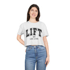Lift Like A Girl - Women's Crop Tee - Black Logo